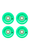 Moxi Cosmo Glow Wheels Galaxy Green Pk4