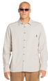 Rusty Overtone Mens Long Sleeve Linen T-Shirt Pumice Stone