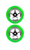 Proto Star Bright Sliders Scooter Wheels 110mm Green/Raw