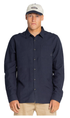 Rusty Overtone Mens Long Sleeve Linen T-Shirt Navy Blue