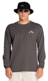Rusty Thirsty Mens Long Sleeve Tee Charcoal