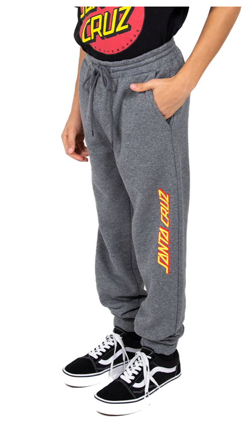 Santa Cruz Classic Strip Track Pant Grey Marle  Harry and Her