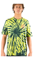 Santa Cruz Fish Eye Dot Mens T-Shirt Lime/Tie Dye
