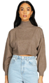 Rusty Sunday Ladies High Neck Knit Walnut