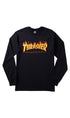 Thrasher Flame Mens Long Sleeve Tee Black