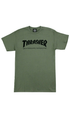 Thrasher Skate Mag Mens T-Shirt Army Green